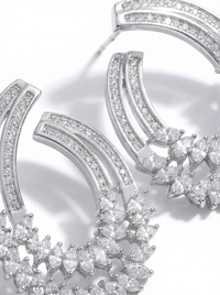 Occasion Dangler Silver Earrings | Zeya Luxe Jewels