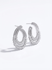 Occasion Dangler Silver Earrings | Zeya Luxe Jewels