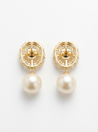 Moti Pearl Drop Silver Earrings | Zeya Luxe Jewels
