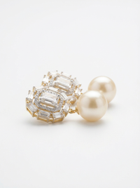 Moti Pearl Drop Silver Earrings | Zeya Luxe Jewels