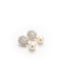 Moti Pearl Drop Silver Earrings | Zeya Luxe Jewels