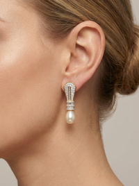 Timeless Elegance Drop Silver Earrings | Zeya Luxe Jewels
