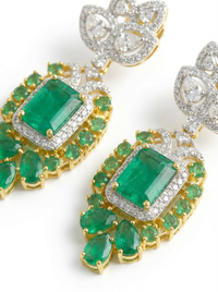 Marquise with Drop Silver Earrings | Zeya Luxe Jewels