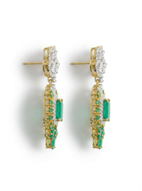 Marquise with Drop Silver Earrings | Zeya Luxe Jewels