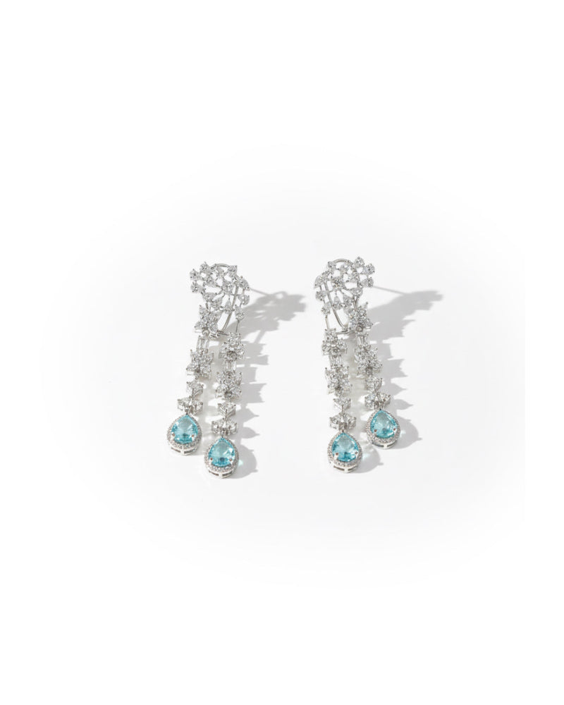 Dangler Silver Earrings | Zeya Luxe Jewels
