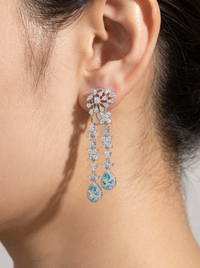 Dangler Silver Earrings | Zeya Luxe Jewels