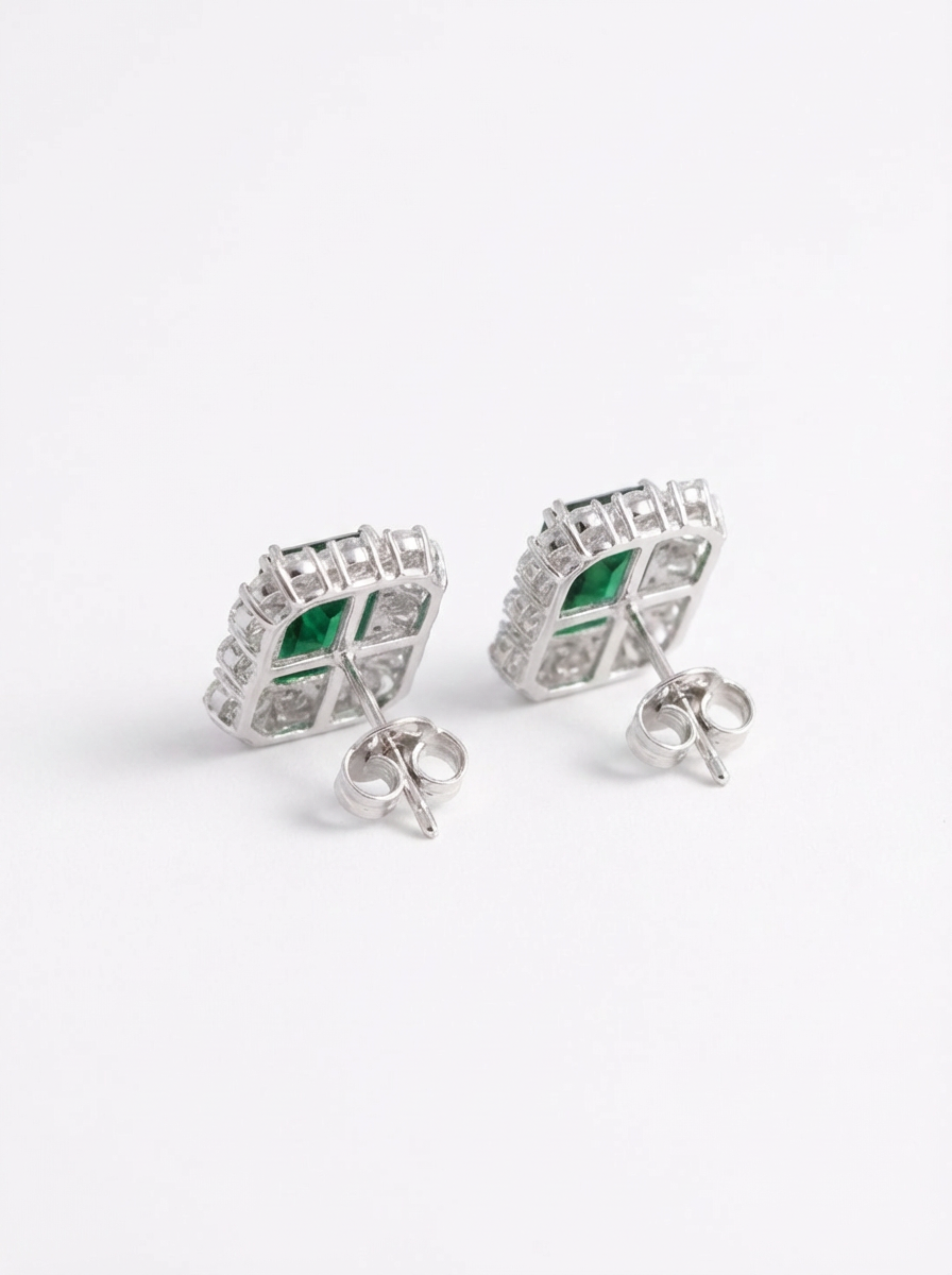 Emerald Stud Earrings