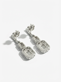 Elegance Silver Earrings | Zeya Luxe Jewels