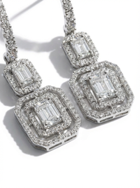 Elegance Silver Earrings | Zeya Luxe Jewels