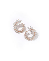 Leaf Bali Silver Earrings | Zeya Luxe Jewels