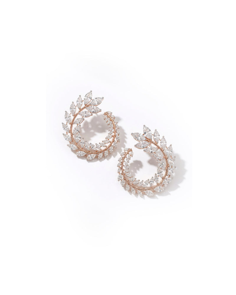 Leaf Bali Silver Earrings | Zeya Luxe Jewels
