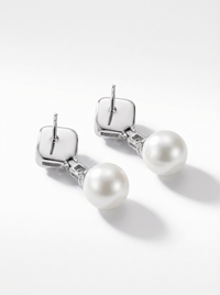 Moti Pearl Drop Delicate Silver Earrings | Zeya Luxe Jewels