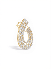 3 Lines Alternate Heavy Silver Earrings | Zeya Luxe Jewels