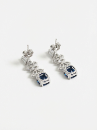 Pear Shaped Dangler Silver Earrings | Zeya Luxe Jewels