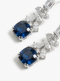Pear Shaped Dangler Silver Earrings | Zeya Luxe Jewels