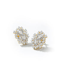 Gemstone Stud Silver Earrings | Zeya Luxe Jewels