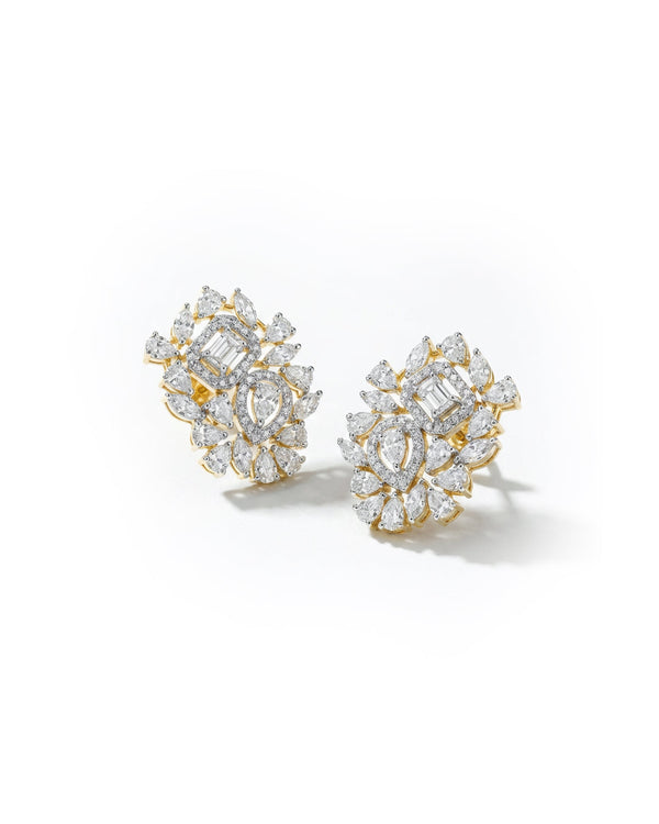 Gemstone Stud Silver Earrings | Zeya Luxe Jewels
