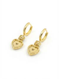Heart Dangler Silver Earrings | Zeya Luxe Jewels
