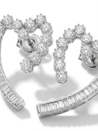 Heart Shaped Silver Earrings | Zeya Luxe Jewels