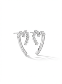 Heart Shaped Silver Earrings | Zeya Luxe Jewels