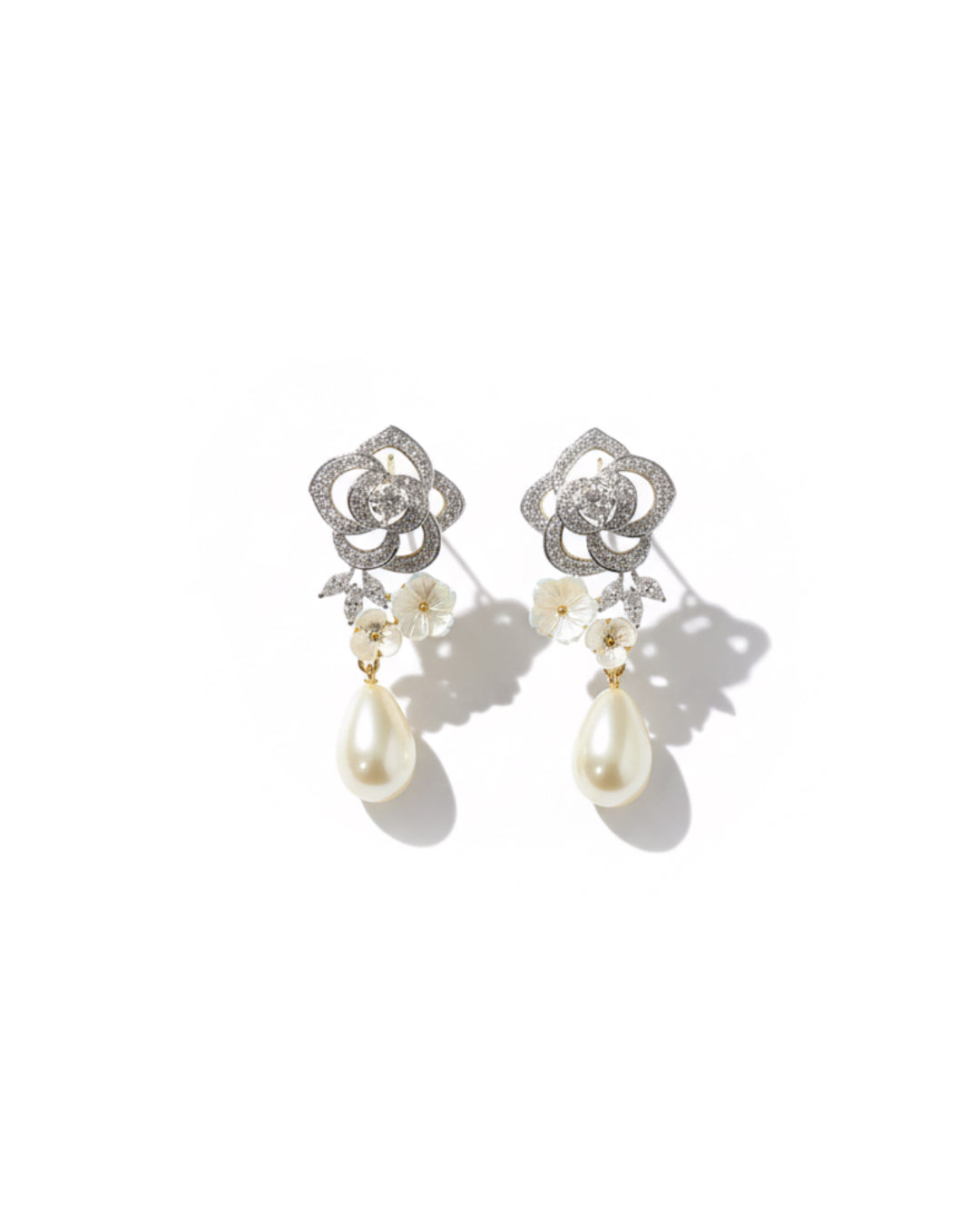 Flower with a pearl drop