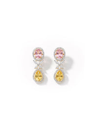 Colourful Hanging Silver Earrings | Zeya Luxe Jewels