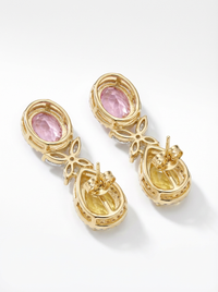 Colourful Hanging Silver Earrings | Zeya Luxe Jewels