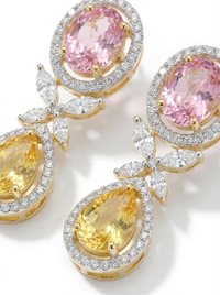 Colourful Hanging Silver Earrings | Zeya Luxe Jewels