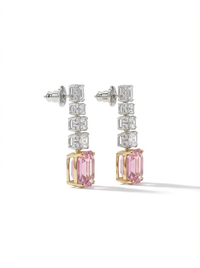 Gemstone Occasion Dangler Silver Earrings | Zeya Luxe Jewels