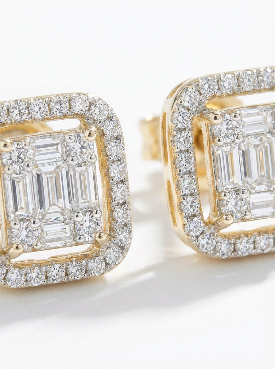 Emerald Stud Earrings