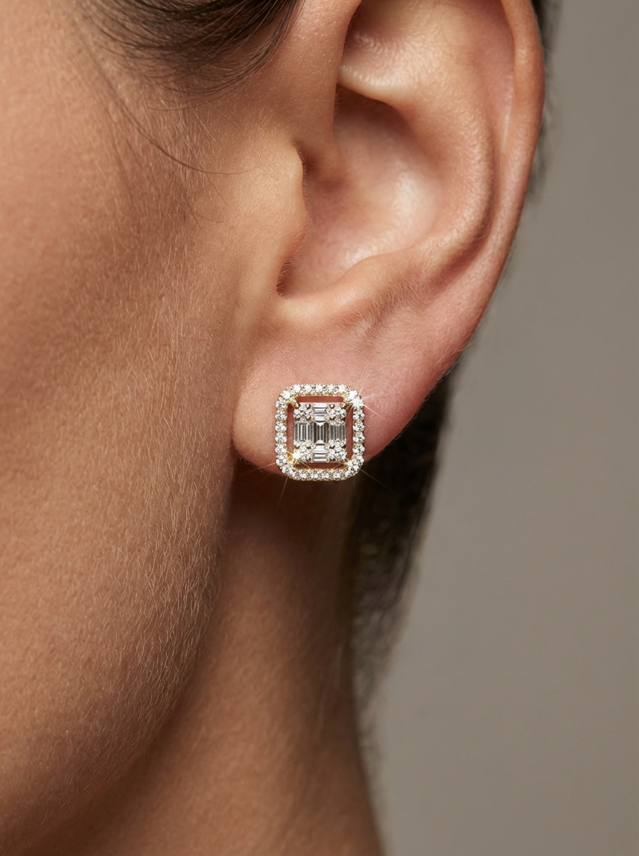 Emerald Stud Earrings