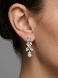 Blooming Gemstone Silver Earrings | Zeya Luxe Jewels
