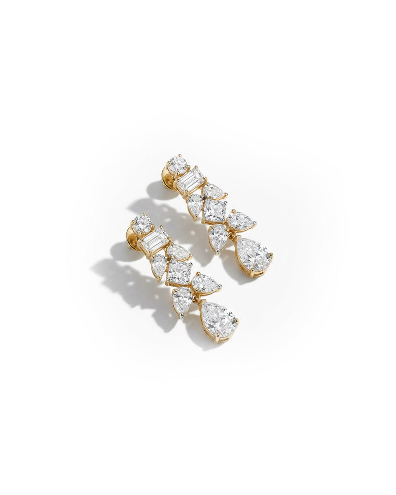 Blooming Gemstone Silver Earrings | Zeya Luxe Jewels