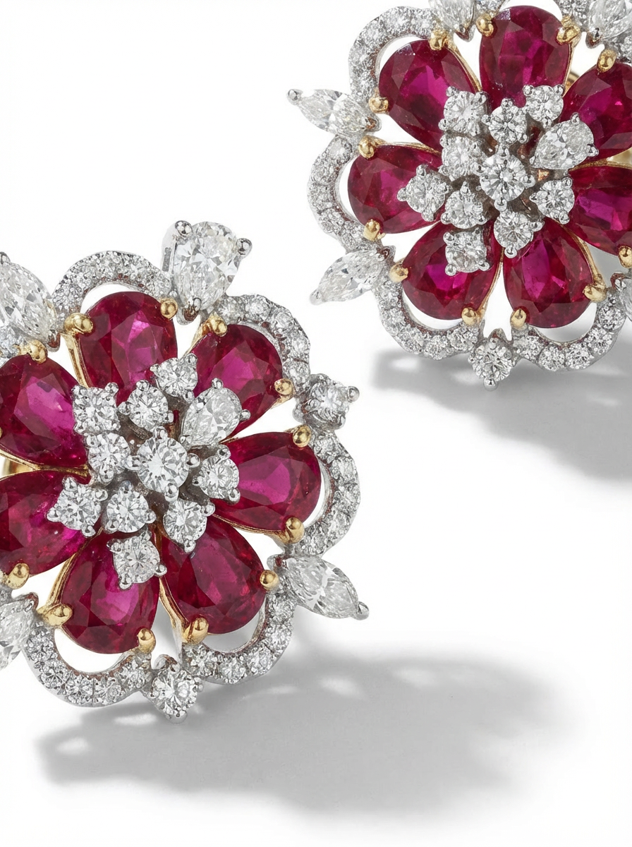 Ruby Stud Earrings
