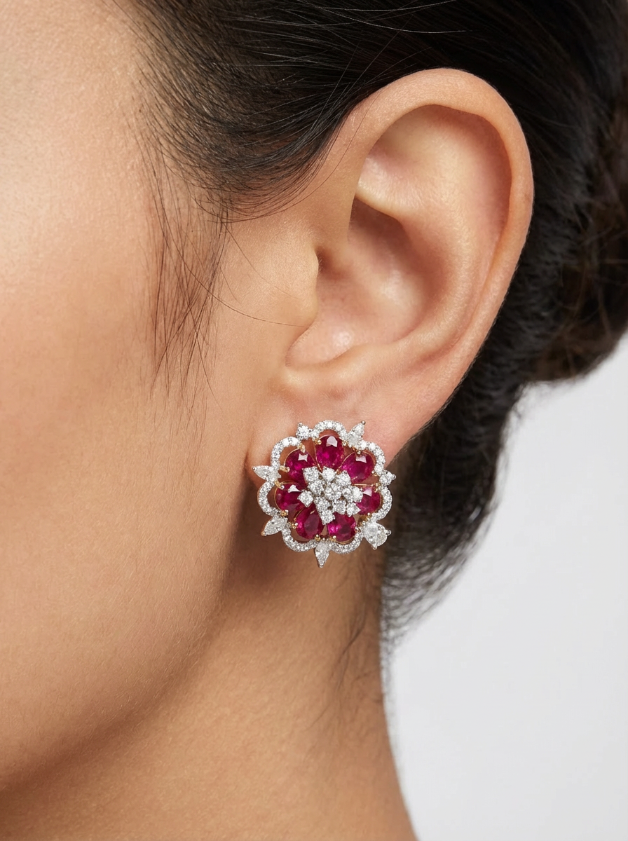 Ruby Stud Earrings