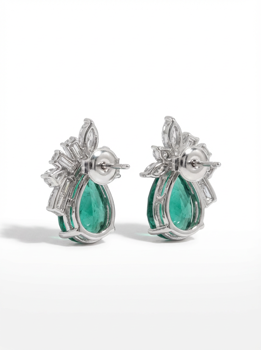 Emerald Stud Earrings