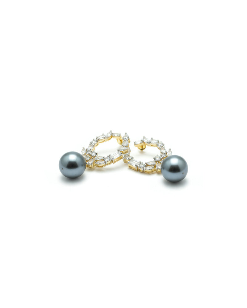 Bali with Moti Pearl Silver Earrings | Zeya Luxe Jewels