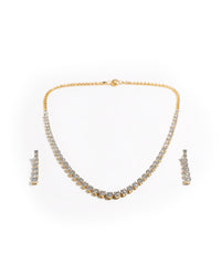 Round Gemstone Silver Necklace Set | Zeya Luxe Jewels