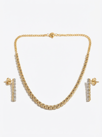 Round Gemstone Silver Necklace Set | Zeya Luxe Jewels