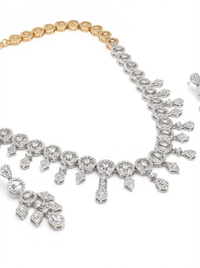 Dangler Style Gemstone Necklace Set | Zeya Luxe Jewels