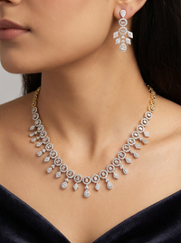 Dangler Style Gemstone Necklace Set | Zeya Luxe Jewels