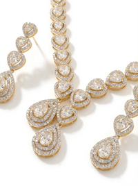 Drop Style Gemstone Necklace Set | Zeya Luxe Jewels