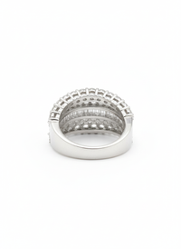 Dare to Sparkle Statement Silver Ring | Zeya Luxe Jewels