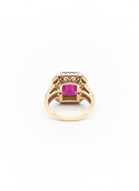Classic Ruby Stone Silver Ring | Zeya Luxe Jewels