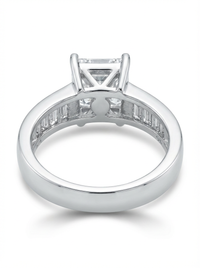 Princess Cut Diamond Silver Ring | Zeya Luxe Jewels