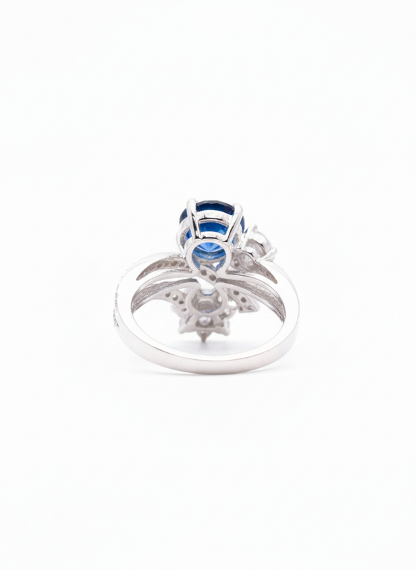 Royal Blue Stud with flower