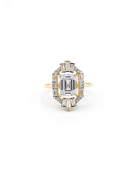 Diamond Shaped Gemstone Silver Ring | Zeya Luxe Jewels