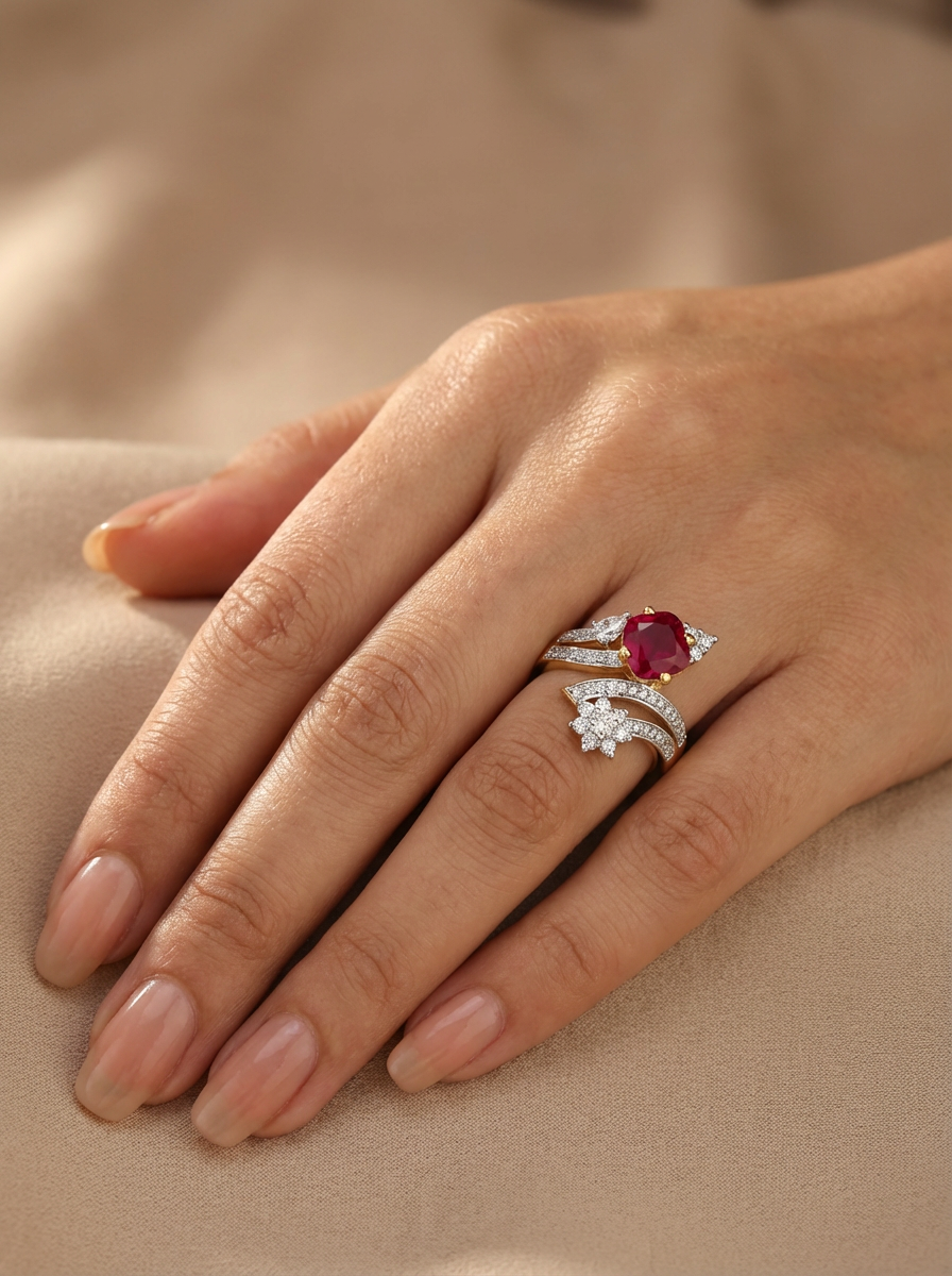 Ruby Stud Ring
