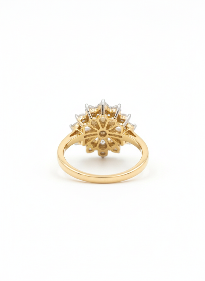 Gemstone Stud Silver Ring | Zeya Luxe Jewels