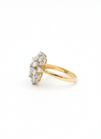 Gemstone Stud Silver Ring | Zeya Luxe Jewels